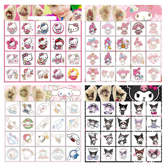 Kids Temporary Tattoo Stickers 5x5cm 20PCS Set