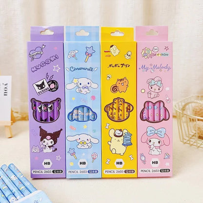 Cute Wooden Pencils – 12PCS Set (HB)