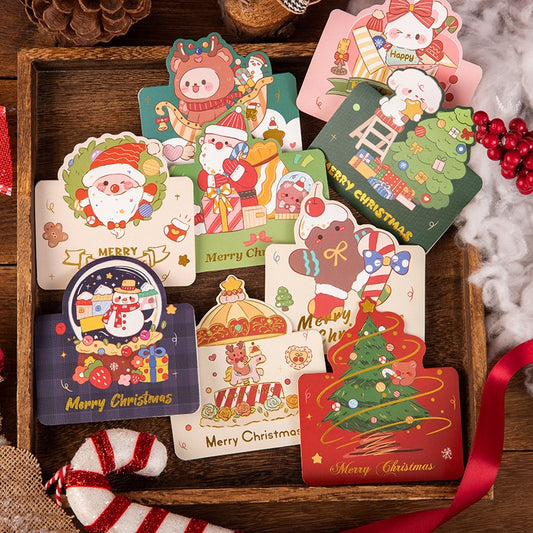 Christmas Mini Foil Greeting Cards – Pack of 10