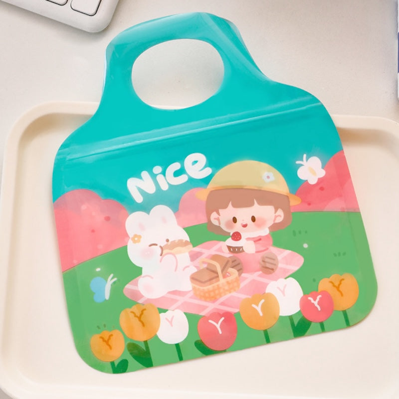 Cute Cartoon Resealable Handle Gift Bags