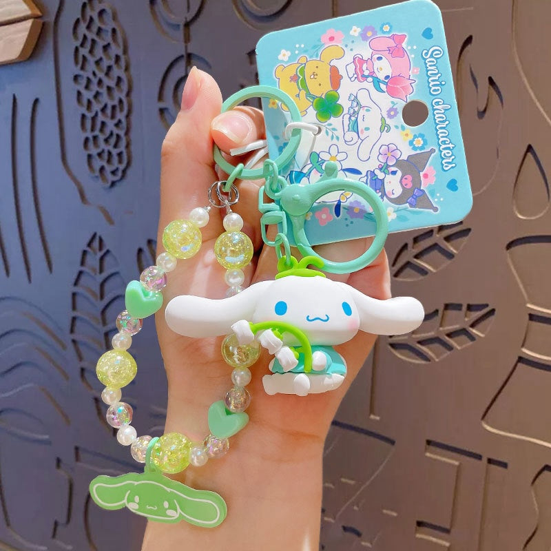Sanrio Floral Beaded Keychain