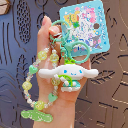 Sanrio Floral Beaded Keychain