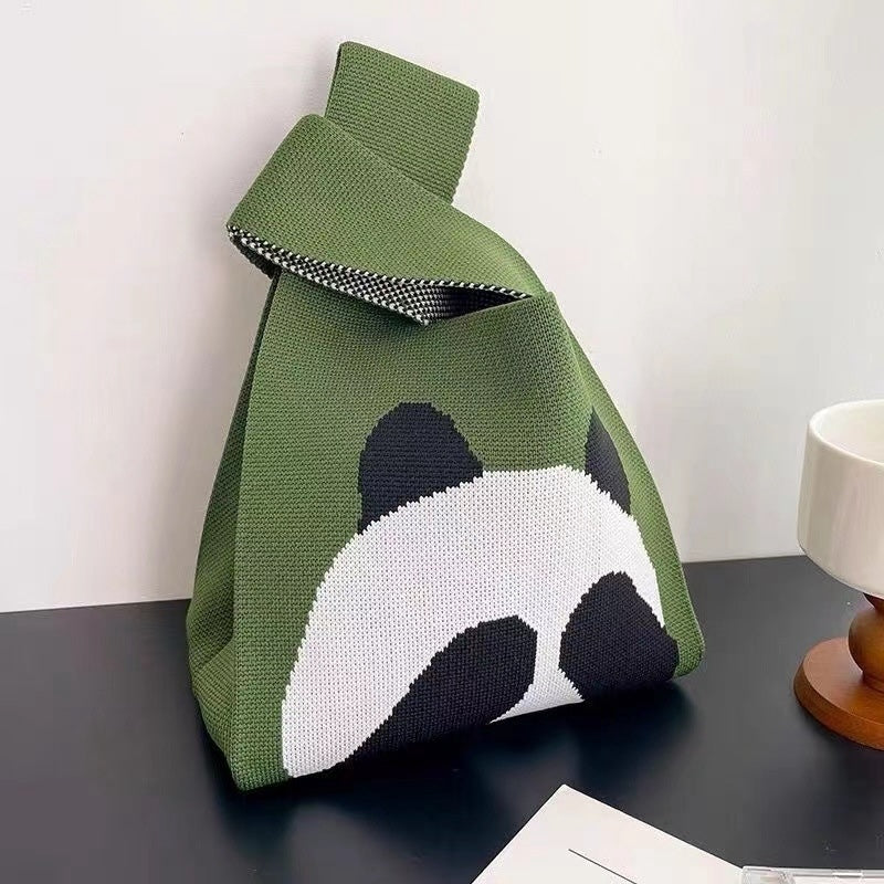 Cute Pattern Knitted Tote Bag