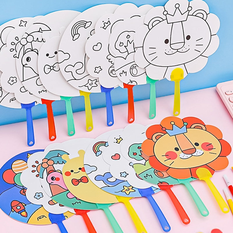 Cute DIY Painting Hand Fan