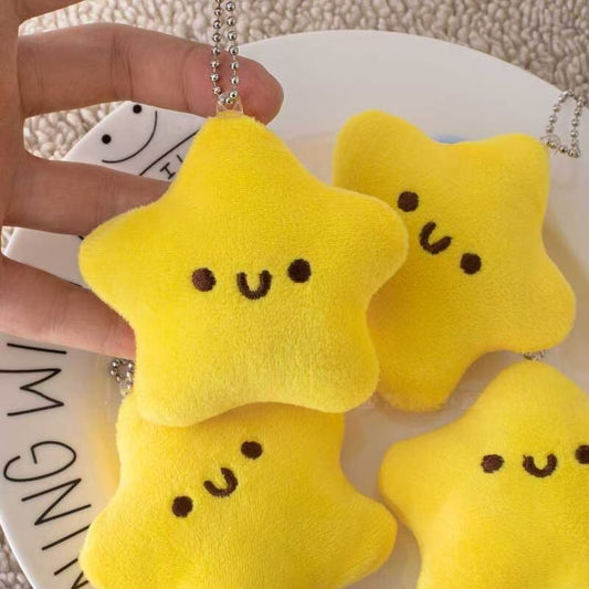 Squeaky Plush Star Keychain