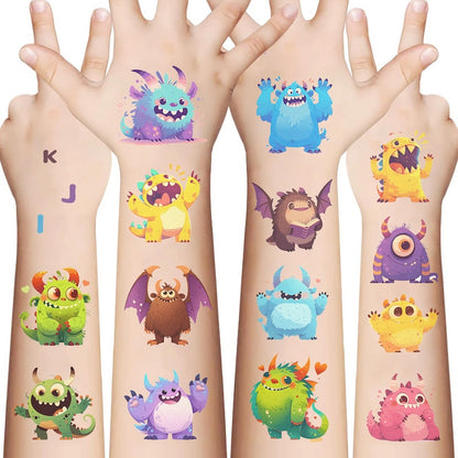 Cute Temporary Tattoos 10 Sheets - Little Monsters