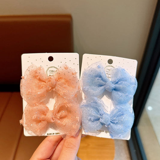 Sweet Tulle Bow Hair Clips (Set of 2)