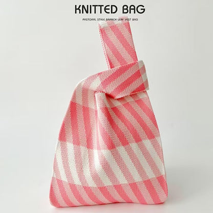 Cute Pattern Knitted Tote Bag