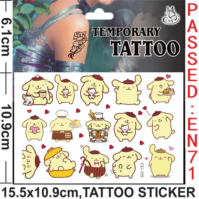 Temporary Tattoos for Kids Single Pack