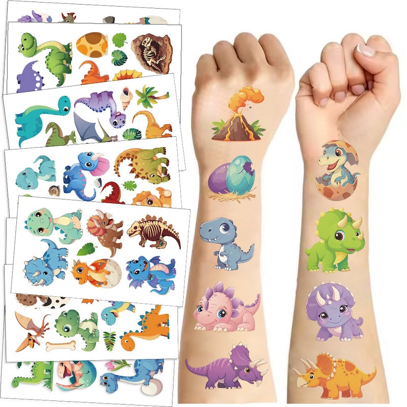 Cute Temporary Tattoos 10 Sheets - Dinosaurs