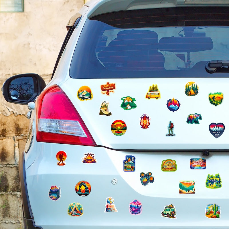 50PCS DIY Waterproof Stickers - Outdoor Adventure