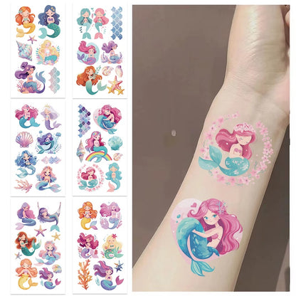 Cute Temporary Tattoos 10 Sheets - Mermaids