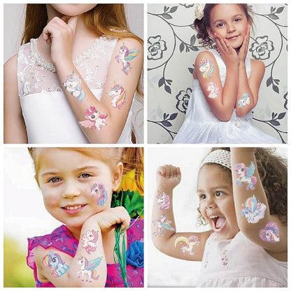 Cute Temporary Tattoos 10 Sheets - Unicorns