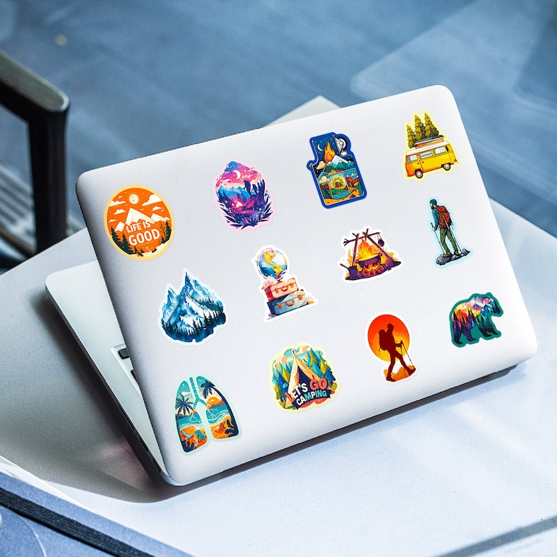 50PCS DIY Waterproof Stickers - Outdoor Adventure