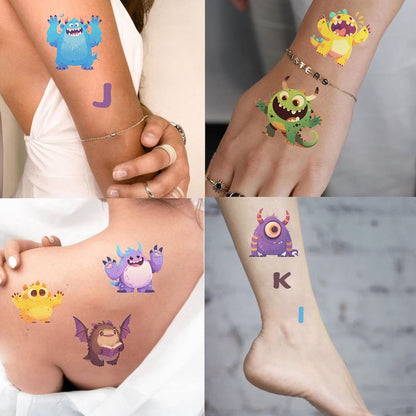 Cute Temporary Tattoos 10 Sheets - Little Monsters