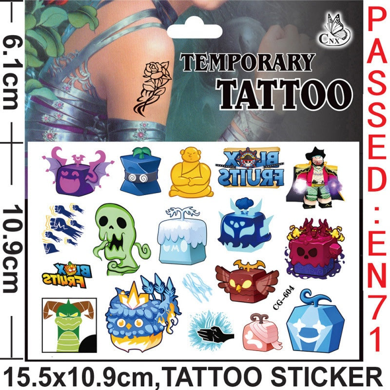 Temporary Tattoos for Kids Single Pack