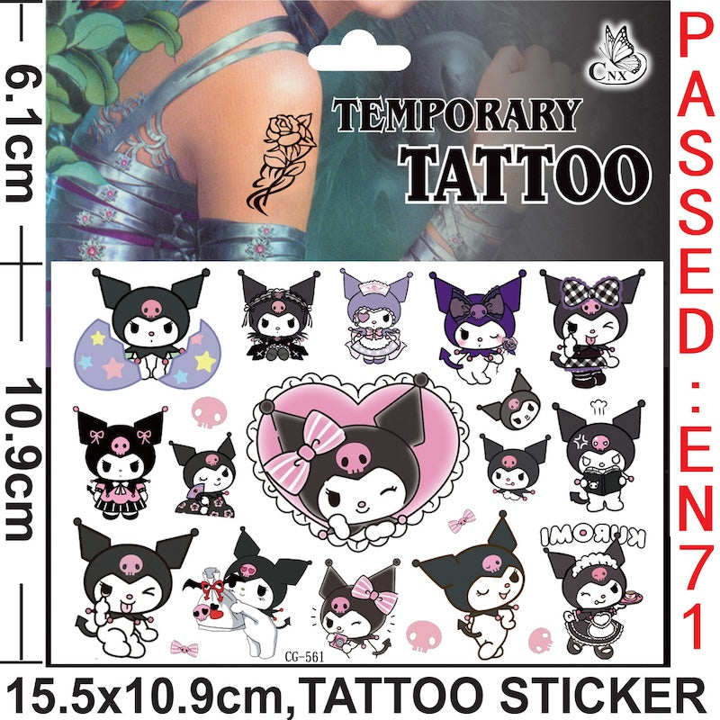 Temporary Tattoos for Kids Single Pack