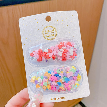 Cute Transparent Glitter Shaker Hair Clip