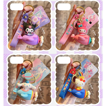 Cute Rotating Airplane Keychain