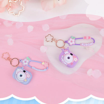 Cherry Blossom Projection Camera Keychain