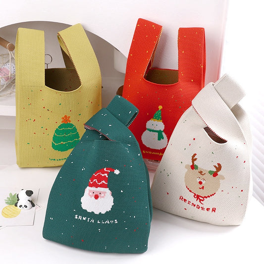 Christmas Knitted Gift Bag