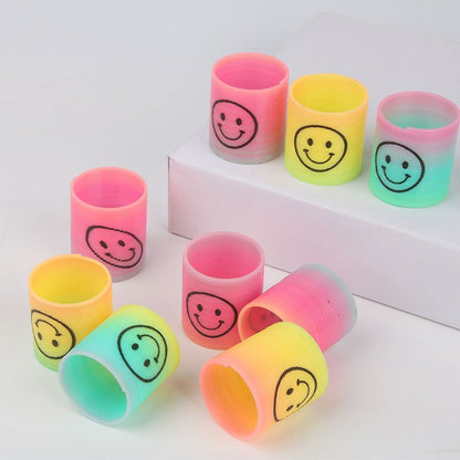 Rainbow Smiley Mini Stretch Rings