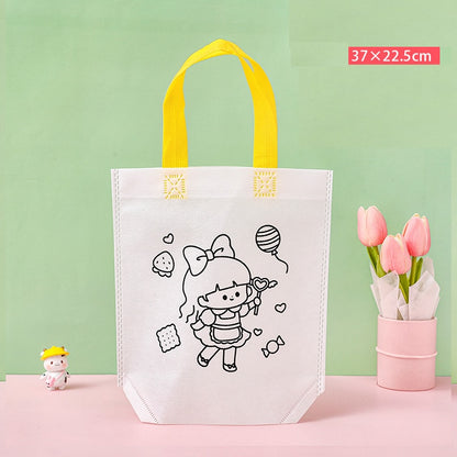 Kids DIY Coloring Tote Bag