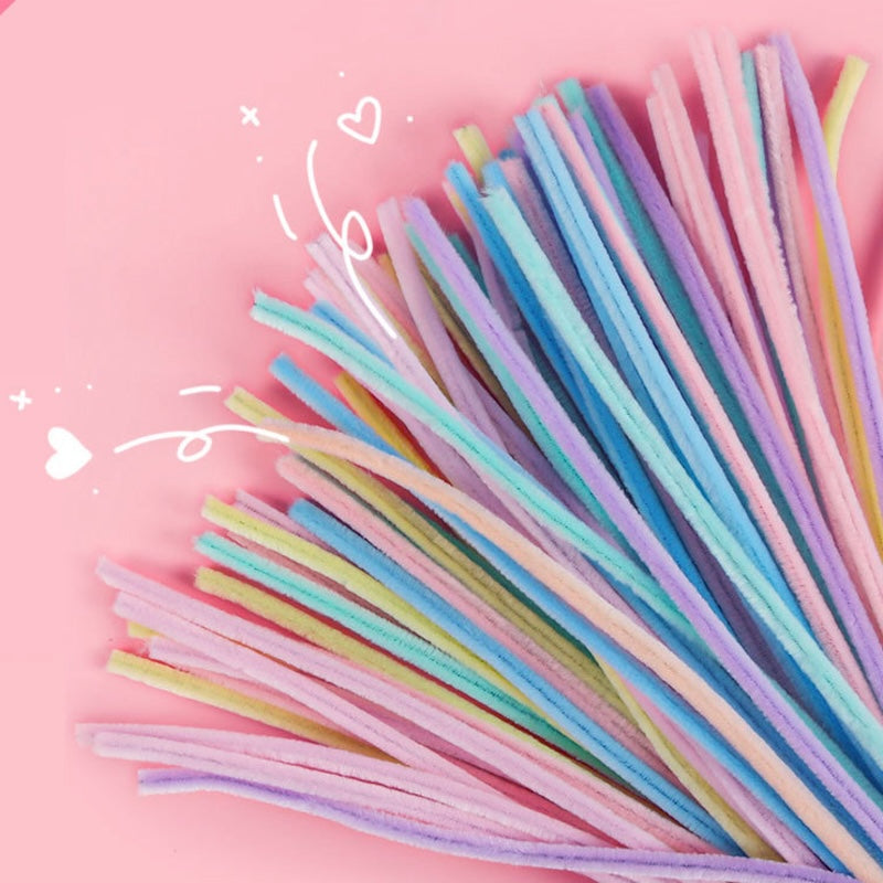 Chenille Stems Macaron Color – Extra Thick & Flexible for DIY Crafts