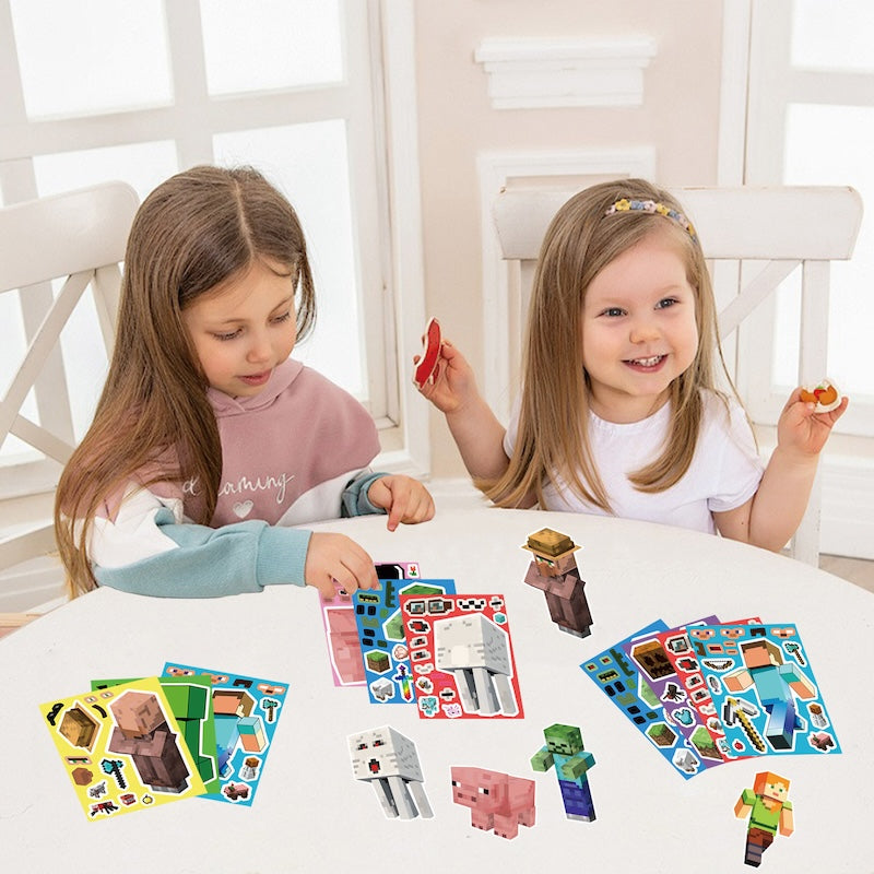 Make-a-Face DIY Sticker Set – 8 Sheets