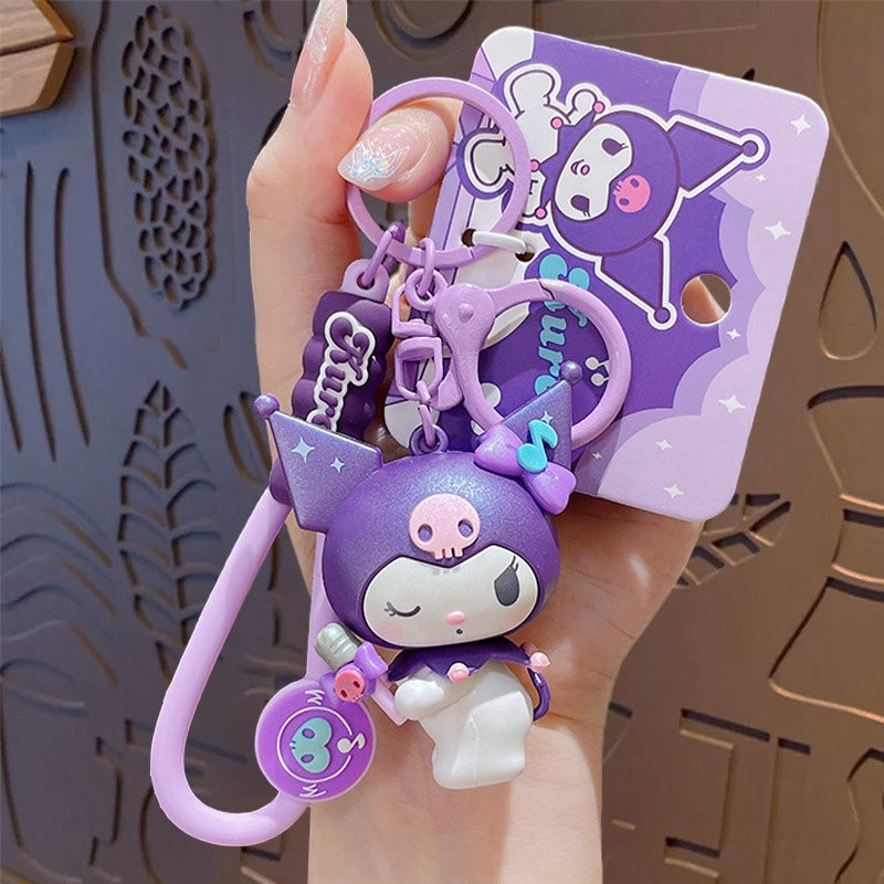Kuromi Electronic Music Party Keychain Collection