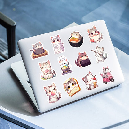 50PCS DIY Waterproof Stickers - Cute Cats