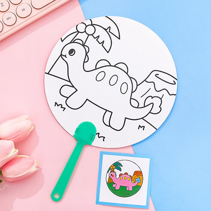 Cute DIY Painting Hand Fan