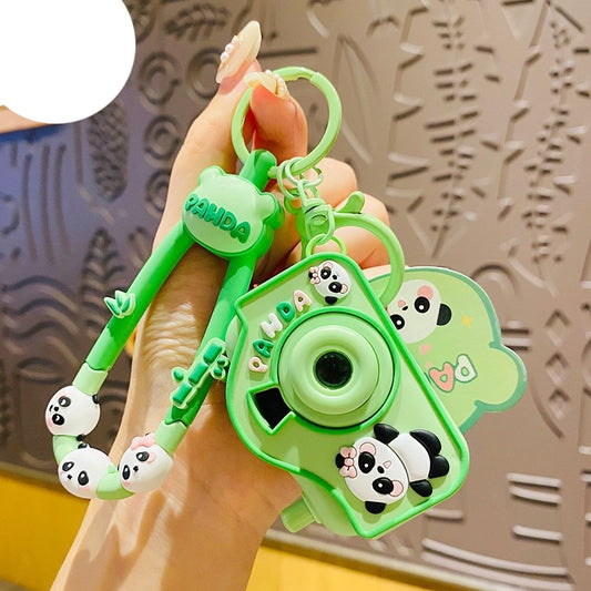 Cute Panda Projection Camera Keychain