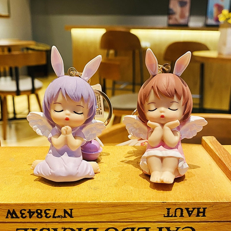 Annie Baby Angel Bell Keychain