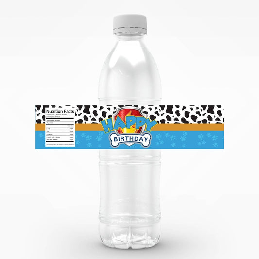 Birthday Party Water Bottle Labels 24PCS Set - Paw Patrol