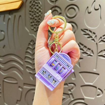 Cute Cartoon Pull-to-Reveal Keychain