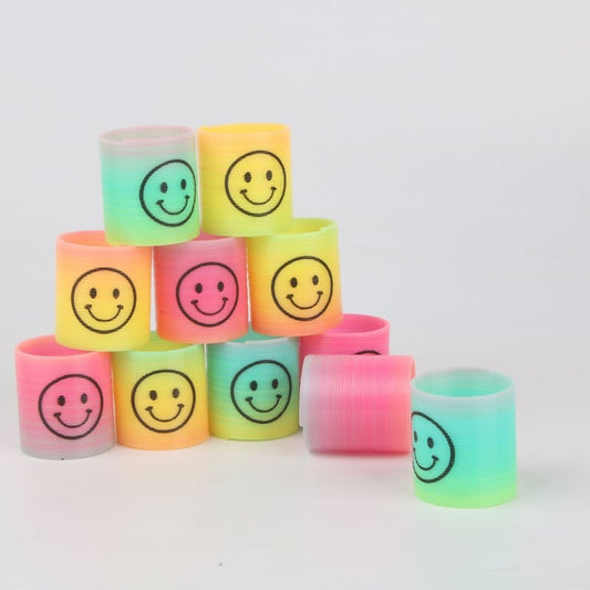 Rainbow Smiley Mini Stretch Rings