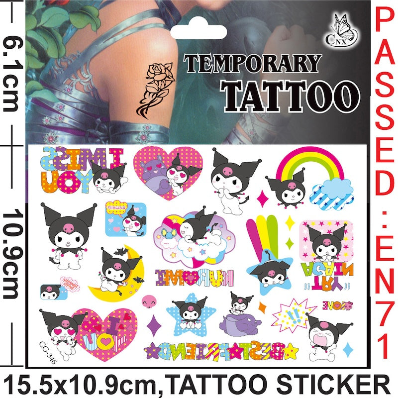 Temporary Tattoos for Kids Single Pack