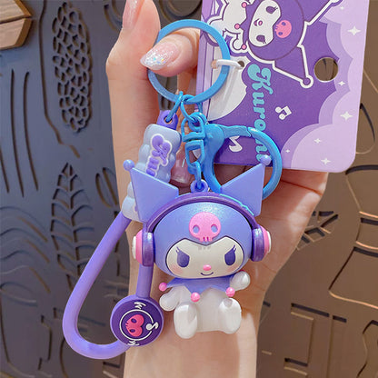 Kuromi Electronic Music Party Keychain Collection