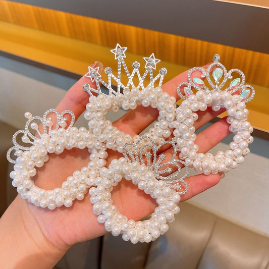 Princess Crown Pearl Hair Tie