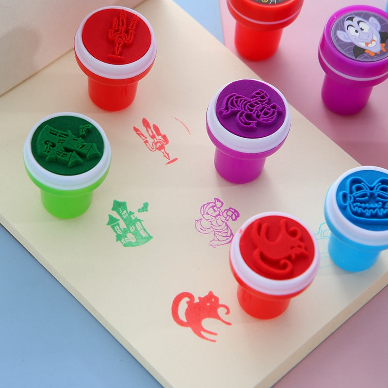 Cartoon Stamp Set – 24-Pack Halloween Kids Stamps