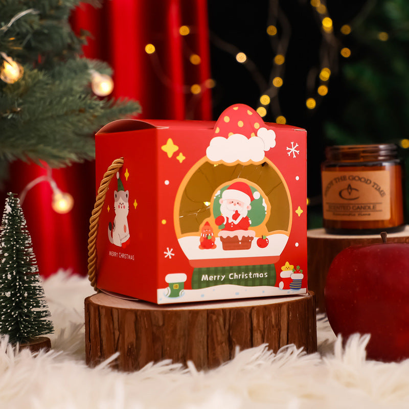 Christmas Windowed Boxes – Cute Handheld Kids Gift Packaging (Set of 4)
