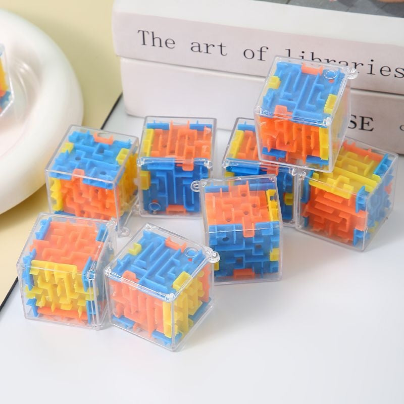 3D Cube Maze Bead Puzzle