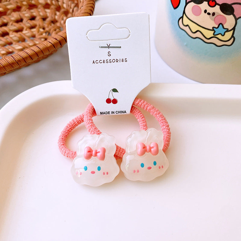 Cute Resin Animal Hair Ties – Set of 2