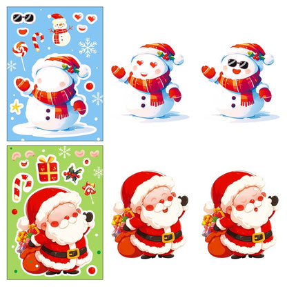 Premium Christmas Cartoon Face-Swap Sticker Pack – 6 Fun Holiday Designs
