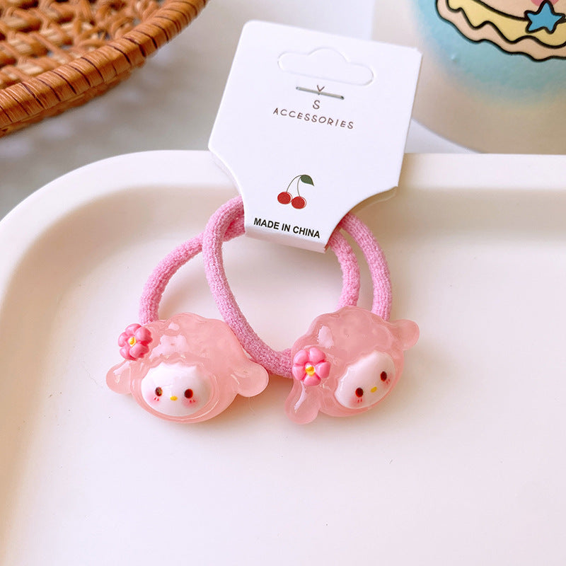 Cute Resin Animal Hair Ties – Set of 2