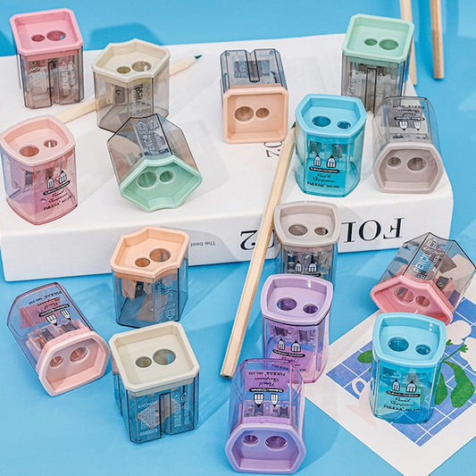 Cute Dual-Hole Pencil Sharpener
