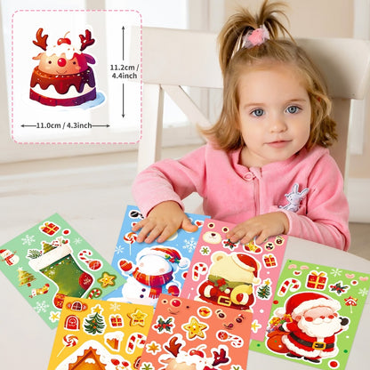 Premium Christmas Cartoon Face-Swap Sticker Pack – 6 Fun Holiday Designs