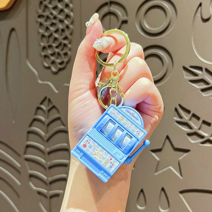 Cute Cartoon Pull-to-Reveal Keychain
