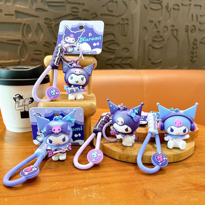 Kuromi Electronic Music Party Keychain Collection